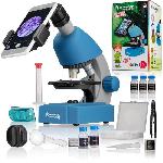 Microscope Microscope 40x-640x - BRESSER JUNIOR - Eclairage LED - kit d'experimentation - bleu