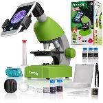 Microscope Microscope 40x-640x - BRESSER JUNIOR - Eclairage LED - kit d'experimentation - vert