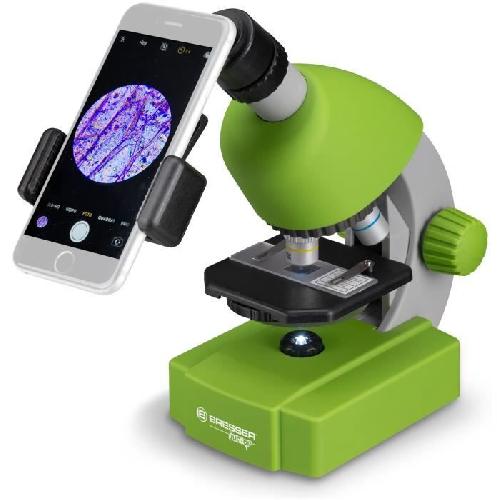 Microscope Microscope 40x-640x - BRESSER JUNIOR - Eclairage LED - kit d'experimentation - vert