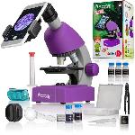 Microscope Microscope 40x-640x - BRESSER JUNIOR - Eclairage LED - kit d'experimentation - violet