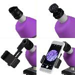 Microscope Microscope 40x-640x - BRESSER JUNIOR - Eclairage LED - kit d'experimentation - violet