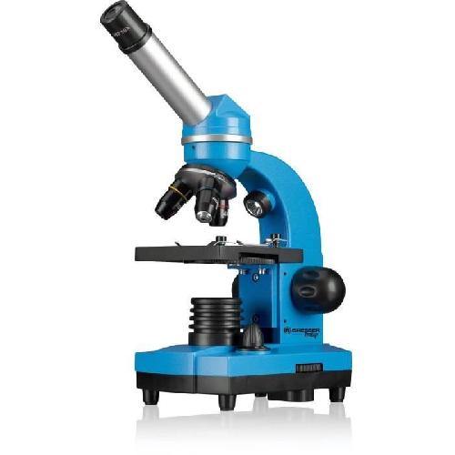 Microscope Microscope etudiant BIOLUX SEL - BRESSER JUNIOR - grossissement 40x-1600x - kit d'experimentation - bleu