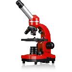 Microscope Microscope etudiant BIOLUX SEL - BRESSER JUNIOR - grossissement 40x-1600x - kit d'experimentation - rouge