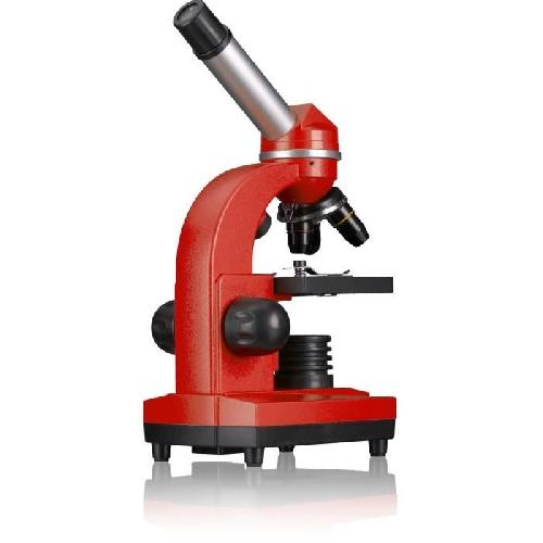 Microscope Microscope etudiant BIOLUX SEL - BRESSER JUNIOR - grossissement 40x-1600x - kit d'experimentation - rouge