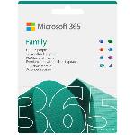Logiciel Bureautique - Utilitaire Microsoft 365 Famille - 6 utilisateurs - PC ou Mac - Abonnement 1 an