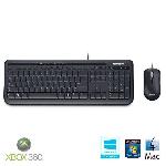 Pack Clavier - Souris MICROSOFT Wired Desktop 600 - Ensemble clavier et souris - Filaire USB - AZERTY