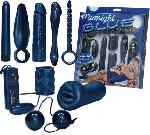 Midnight Blue - Coffret Avec Strille Anal Oeuf Vibrant Boule Geisha Anus Picket Vibromasseur Cockring Gode Et Gaine