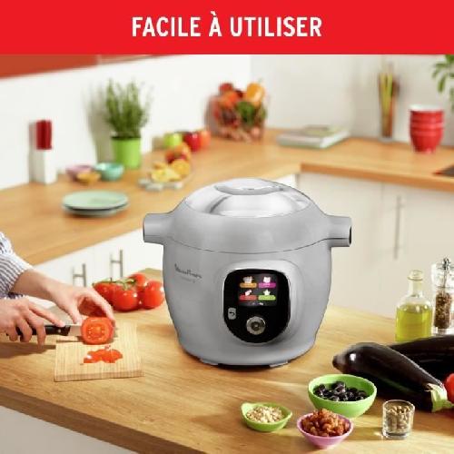 Multicuiseur Electrique Mijoteur Moulinex Multicuiseur intelligent Cookeo Gris 80 recettes CE854B10