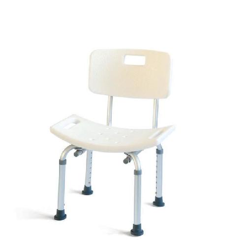 MILL'O SANTE Chaise de douche - Plastique ABS et aluminium leger - Blanc - 3.5 kg - Hauteur - 33 ? 43 cm