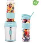 Blender Mini blender - H.KoeNIG - SMOO16 - 300 W - 570 mL - Sans BPA - Bleu pastel - 2 gourdes incluses