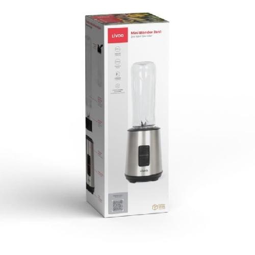 Blender Mini blender - LIVOO - DOP240 - 600 ml - 300 W - Acier inoxydable / Noir