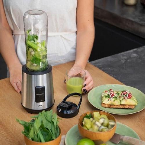 Blender Mini blender - LIVOO - DOP240 - 600 ml - 300 W - Acier inoxydable / Noir