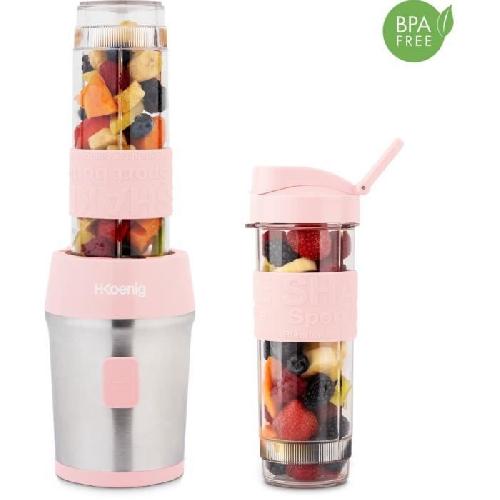 Blender Mini blender - SMOO12 - 300 W - 570 mL - Rose pastel - 2 gourdes incluses