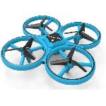 Mini drone lumineux avec double télécommande - FLYBOTIC - Looping 360 - Bleu