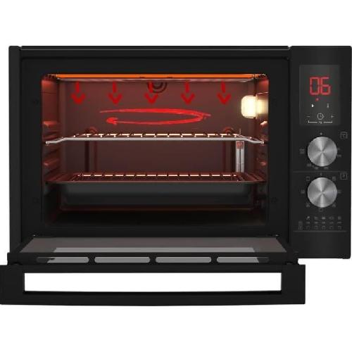 Mini-four - Rotissoire Mini-four - BEKO - BMF30QVB - 30 L - Multifonction - Chaleur brassee - Ecran LED - 7 fonctions - Noir