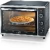 Mini-four - Rotissoire Mini Four chaleur SEVERIN TO2058 tournante 42 L. pierre a pizza et tournebroche. Four posable 1 800 W. Minuteur 120 min. Noir/Inox