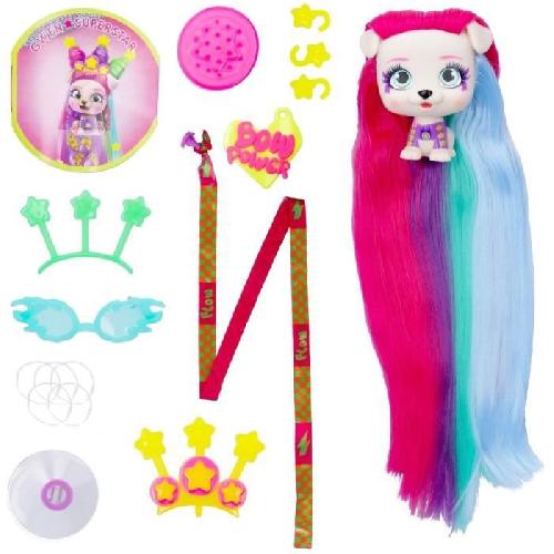 Poupee Mini poupée VIP Pets IMC TOYS - Bow Power - Gwen - Cheveux extra longs - Accessoires colorés