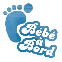Mini sticker Bebe a bord 125x95mm - garcon