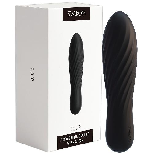 Vibromasseurs Mini Vibromasseur Rechargeable Tulip Noir