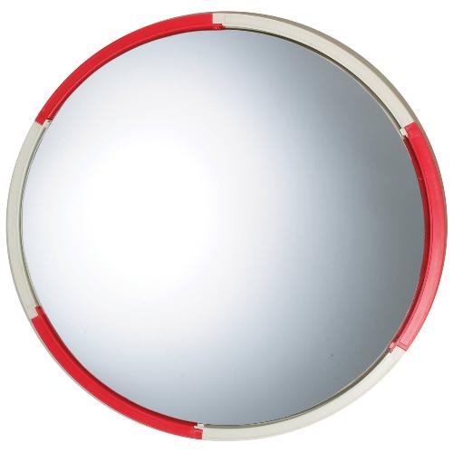 Organisation Atelier Et Garage Miroir convexe orientable Diametre 60cm - Rouge et blanc
