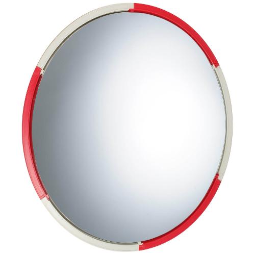 Organisation Atelier Et Garage Miroir convexe orientable Diametre 60cm - Rouge et blanc