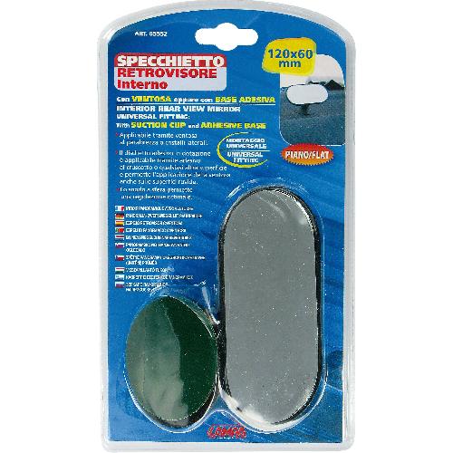 Retroviseurs Miroir surveillance ventouse 12x6cm Multicouleur