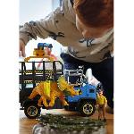 Figurine Miniature - Personnage Miniature Mission de transport Dino. coffret de 43 pieces avec figurine tricératops et camion de transport. jouets dinosaures pour enfants