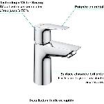 Robinetterie De Salle De Bain Mitigeur lavabo salle de bains - GROHE - Monotrou - Chrome - Economie d'eau