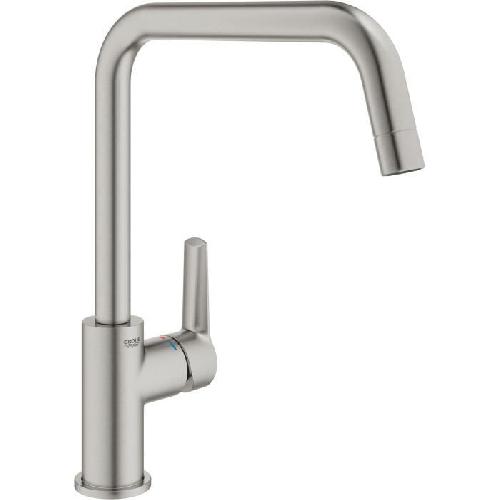 Robinetterie De Cuisine Mitigeur monocommande Evier - GROHE - Supersteel - Pivotant - Hauteur 310mm