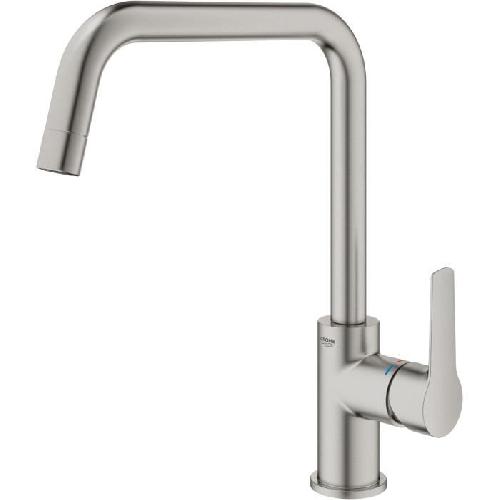 Robinetterie De Cuisine Mitigeur monocommande Evier - GROHE - Supersteel - Pivotant - Hauteur 310mm