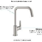 Robinetterie De Cuisine Mitigeur monocommande Evier - GROHE - Supersteel - Pivotant - Hauteur 310mm