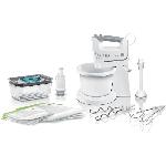 Mixeur BOSCH ErgoMixx - Batteur + Mixeur + Appareil Mise sous vide - 450 W  - 5 vitesses - 2 fouets inox - MFQ364V6