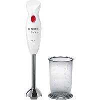 Mixeur Electrique Mixeur plongeant CleverMixx MSM24100 - BOSCH - 400W - Pied detachable inox - 1 vitesse - Bol mixeur - Blanc