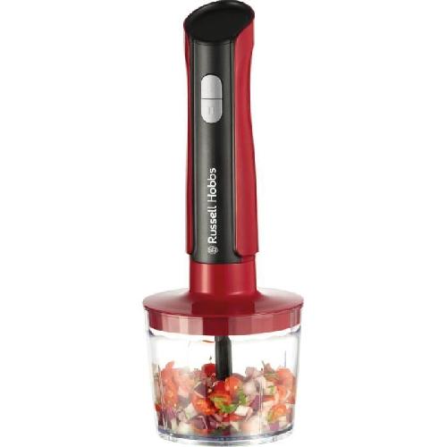 Mixeur Electrique Mixeur plongeant 3en1: mixeur/hachoir/fouet - RUSSEL HOBBS - Desire Red - 500 W - 2 vitesses + Pulse - Rouge