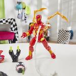 Figurine Miniature - Personnage Miniature MixMashers Iron Spider Deluxe. figurine 12 cm personnalisable a melanger et combiner avec accessoires. Marvel. des 4 ans