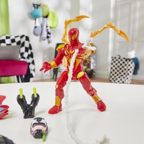 Figurine Miniature - Personnage Miniature MixMashers Iron Spider Deluxe. figurine 12 cm personnalisable a melanger et combiner avec accessoires. Marvel. des 4 ans