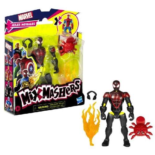 Figurine Miniature - Personnage Miniature MixMashers Miles Morales. figurine personnalisable a melanger et combiner avec accessoires. Marvel. Des 4 ans