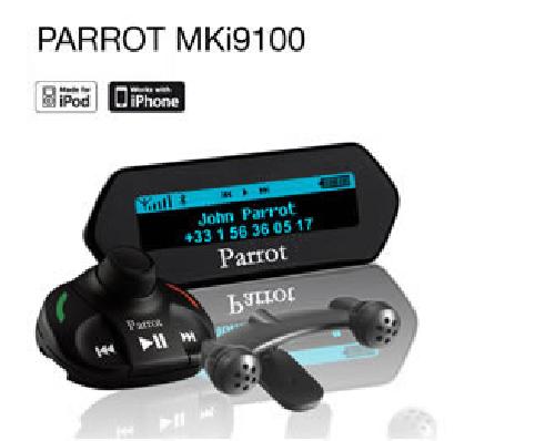 Kit Mains Libres - Kit Voiture Bluetooth Telephone MKi9100 - Kit Mains Libres Bluetooth - Compatible iPhone iPod USB - Ecran de controle OLED