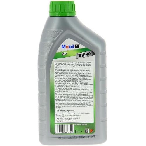 Huile Moteur MOBIL Huile-Additif MOBIL 1 ESP X3 - Synthetique - 0W40 - 1 Litre