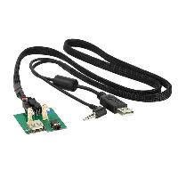 Modules Aux Autoradio Adaptateur de prise USB AUX AD1140B compatible avec Hyundai et Kia