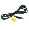 Modules Aux Autoradio Adaptateur Stereo jack 3.5 mm vers Mini-ISO jaune