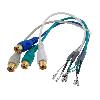 Modules Aux Autoradio Cable Adaptateur AUX 4x RCA Broches nues