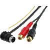 Modules Aux Autoradio Cable Adaptateur AUX RCA compatible avec Audi A2 A3 A4 A6 A8 Seat Leon Toledo Skoda VW Lupo Passat Polo Golf Sharan