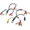 Modules Aux Autoradio Cable compatible avec Autoradio Alpine RCA S-Video - IVA-W502R IVA-W505R