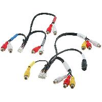 Modules Aux Autoradio Cable compatible avec Autoradio Alpine RCA S-Video - IVA-W502R IVA-W505R