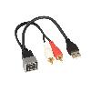 Modules Aux Autoradio Cable de remplacement USB AUX compatible avec Nissan 09-19 voir liste