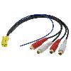 Modules Aux Autoradio Faisceau autoradio ISO3 mini ISO jaune vers RCA Ampli - rajouter 1 ampli sur 1 poste origine