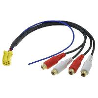 Modules Aux Autoradio Faisceau autoradio ISO3 mini ISO jaune vers RCA Ampli - rajouter 1 ampli sur 1 poste origine