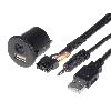 Modules Aux Autoradio Rallonge USB Jack 3.5mm 4pin 0.9m