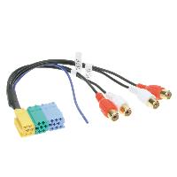 Modules connectivite Autoradio Adaptateur de preamplificateur 01 Mini ISO > RCA